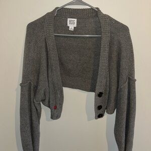 BDG Charcoal Gray Women's Cropped Cardigan